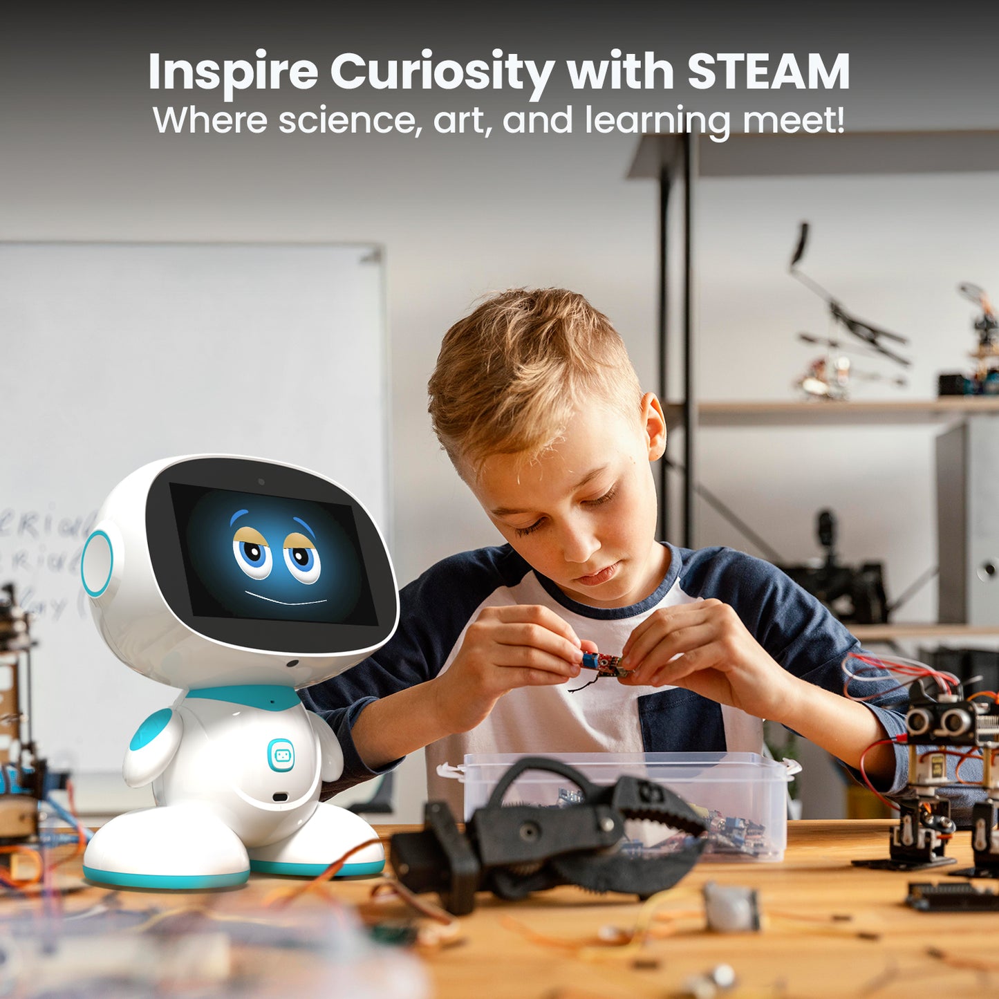 Misa 2: Playful Learning STEM Robot | Programmable, Voice-Activated AI Tutor, Autonomous, Educational Games, Smart AI Skills, Translation, Best Birthday Gift for 5 6 7 8 9 Boys and Girls (Rose Petal)